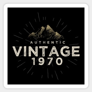 Authentic Vintage 1970 Birthday Design Sticker